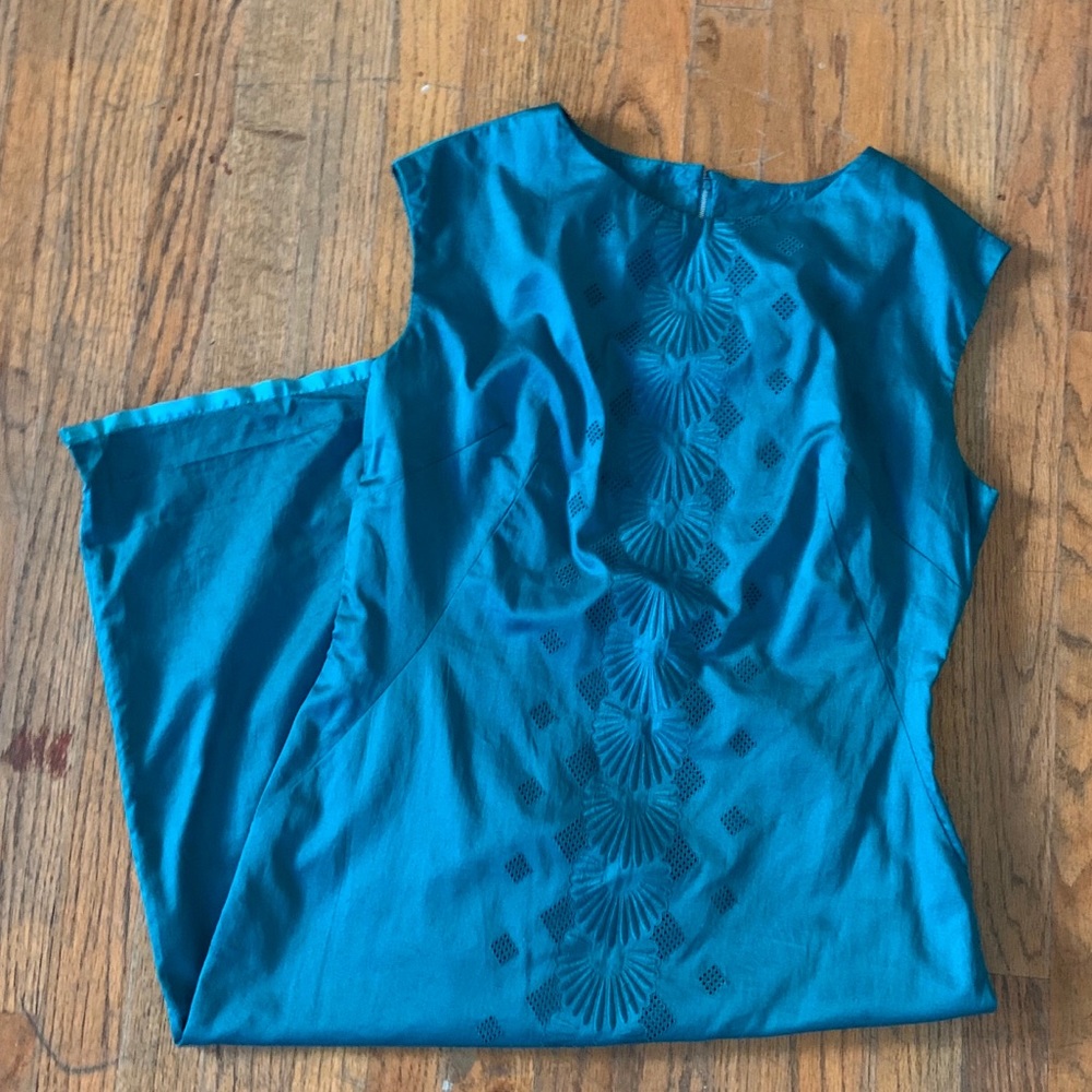 Vintage Teal Handmade A-Line dress Size M/L